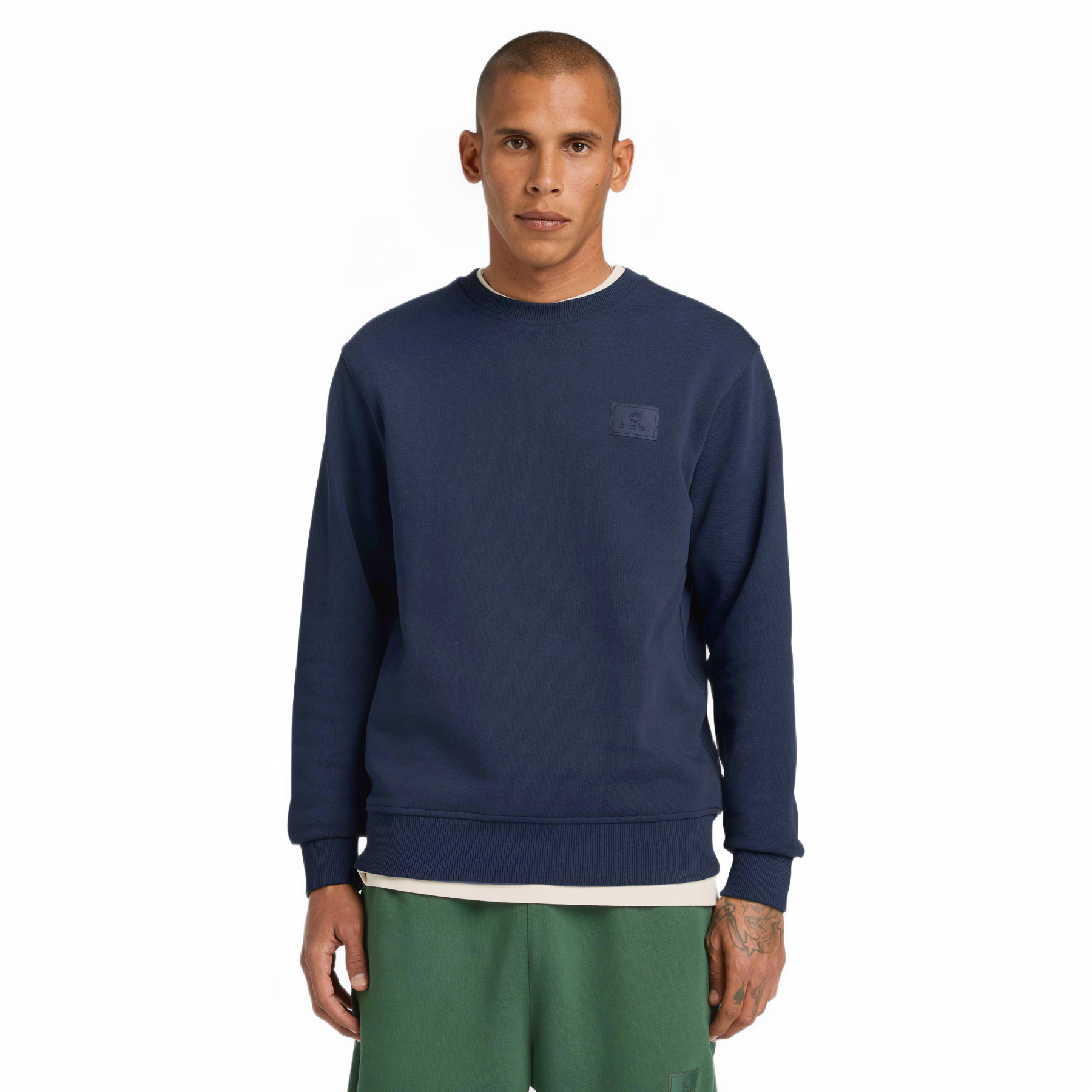 SILICON BADGE (LB) CREW NECK DARK SAPPHIRE
