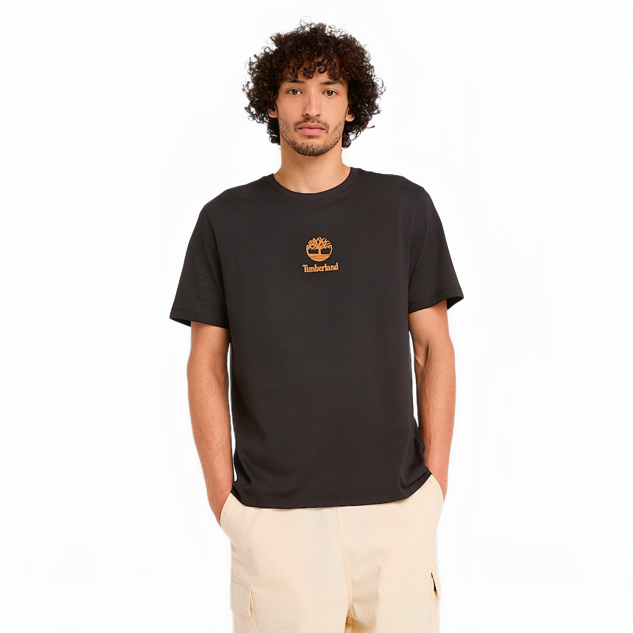 PRINT STACK LOGO SHORT SLEEVE TEE BLACK